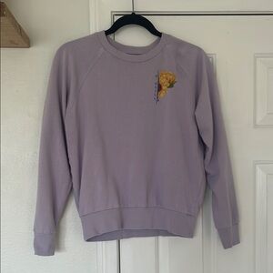 🌼🌻Oneill XS Oversized Lavender Lilac Women's Sweater with Sunflowers.. 🤙🏼🏄🏽‍♀️